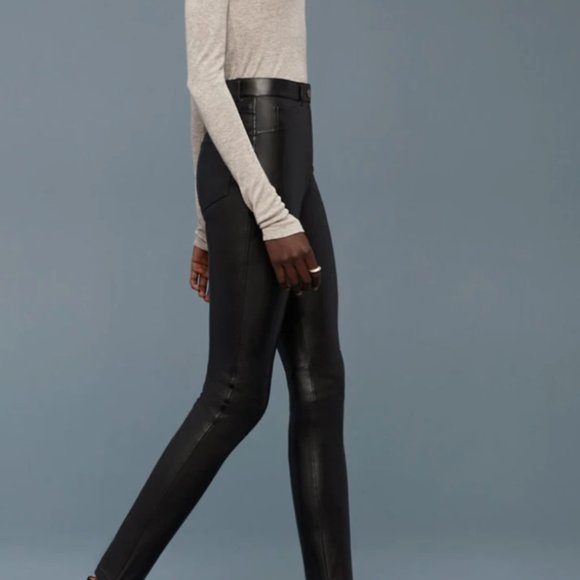 NWT Aritzia Wilfred Adrienne Vegan Leather Pant - Picture 3 of 10